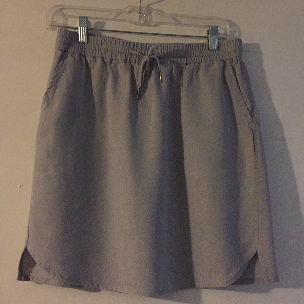 Gray linen skirt